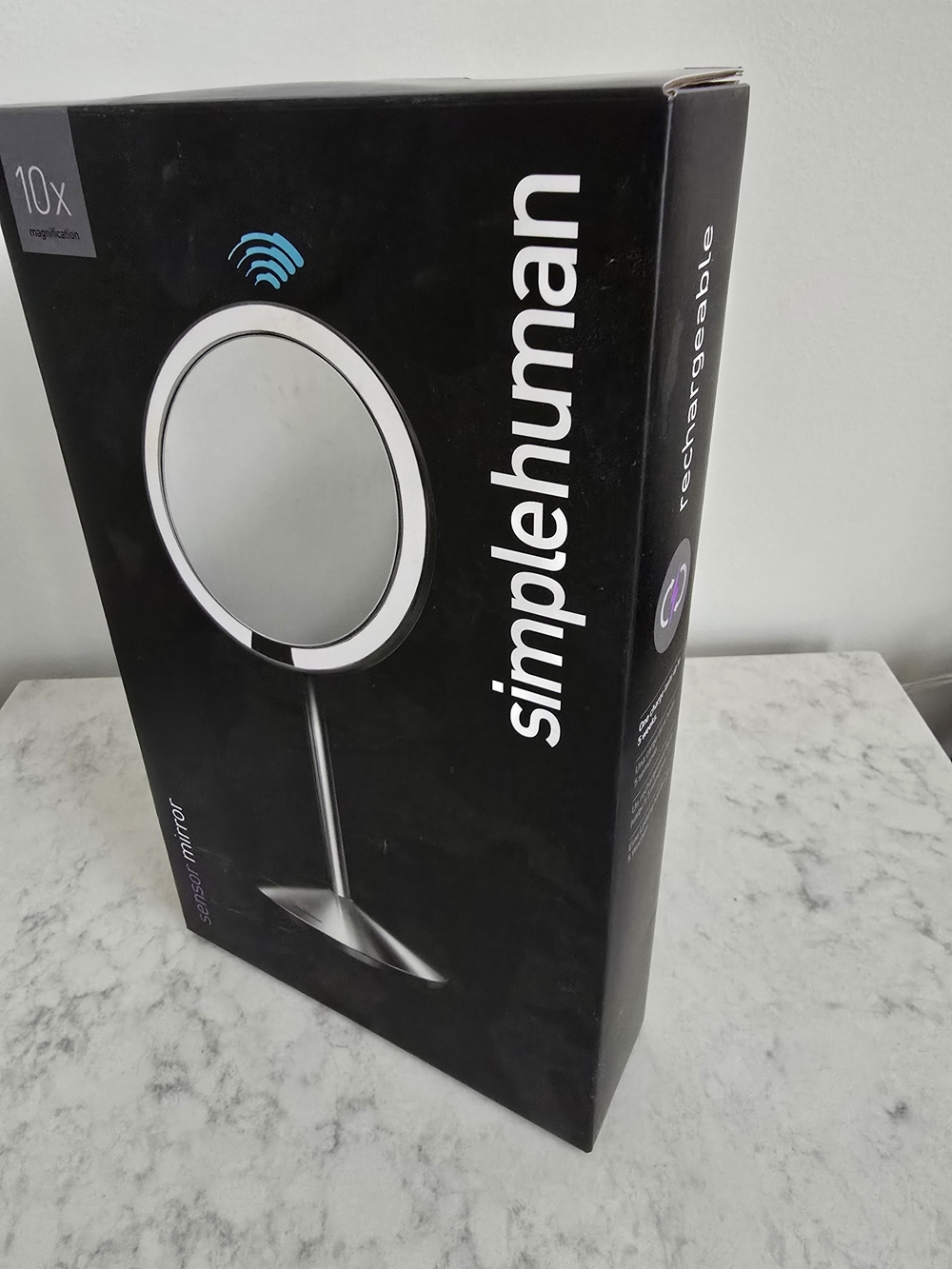 NIB Simplehuman 5" Sensor Travel Makeup Mirror 10x LED Lighted - Picture 2 of 5
